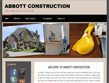 Tablet Screenshot of abbottconstructions.com